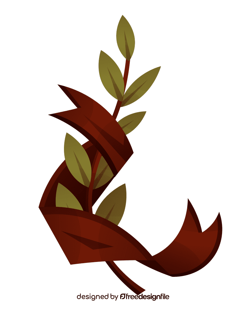 Olive branch stripe clipart