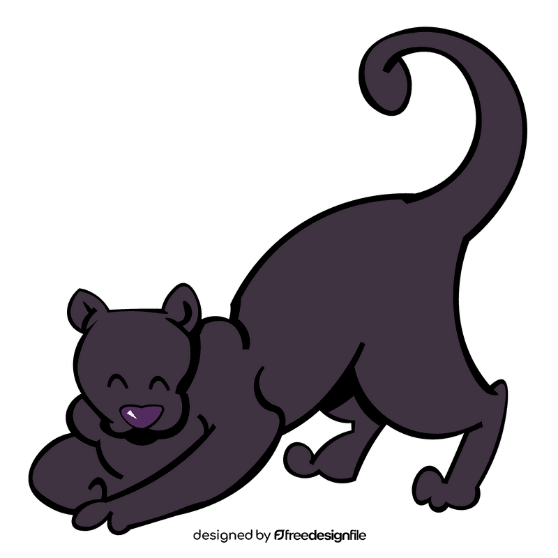 Panther playfull clipart