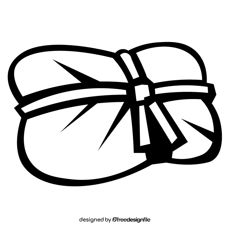 Paper bag bundle black and white clipart