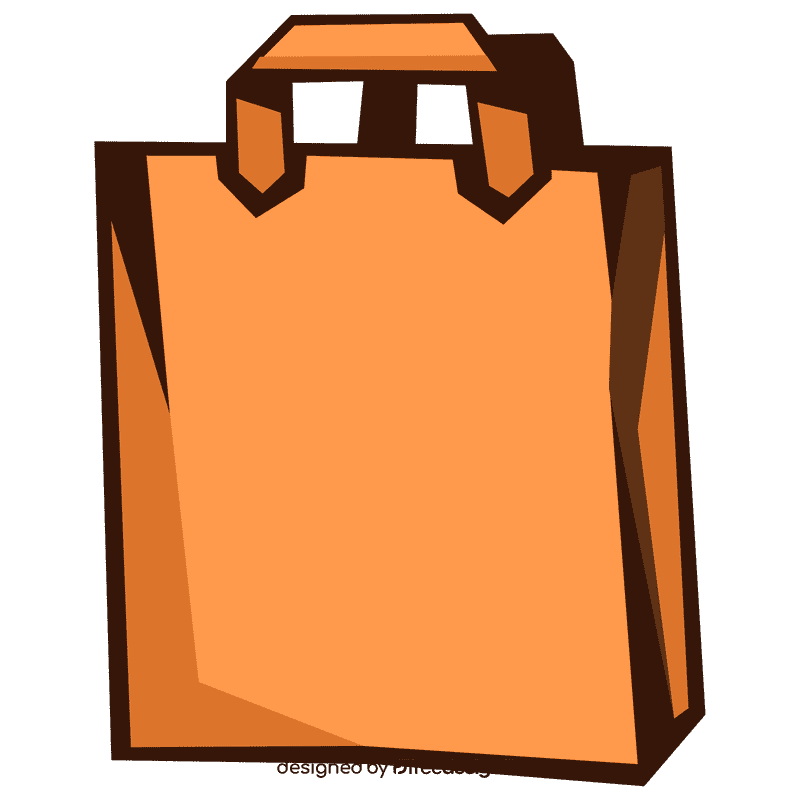 Paper bag handles clipart