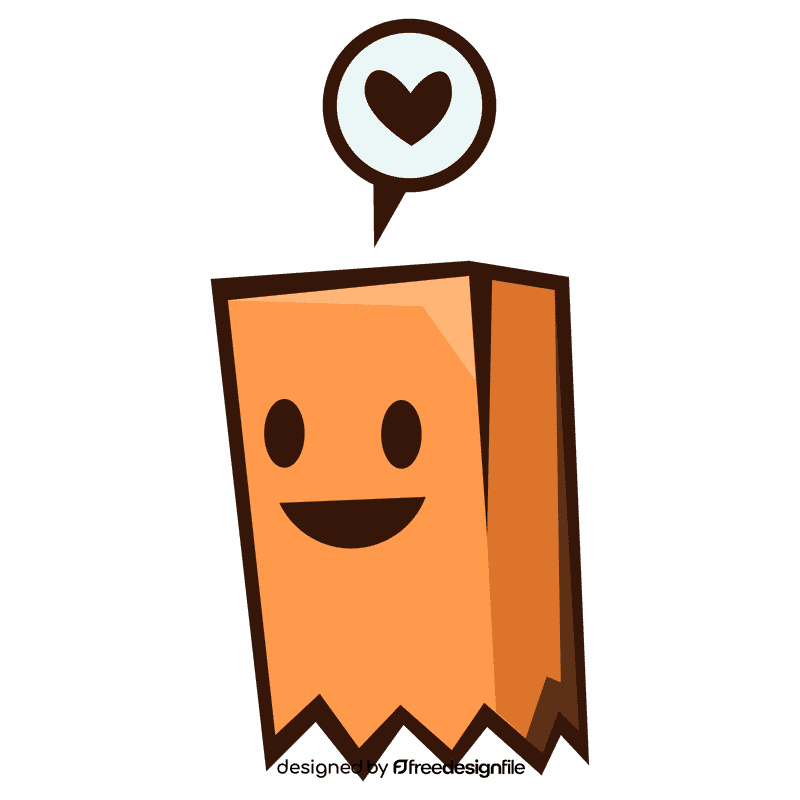 Paper bag mask clipart