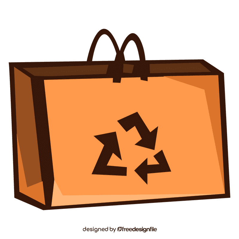 Paper bag recycling clipart