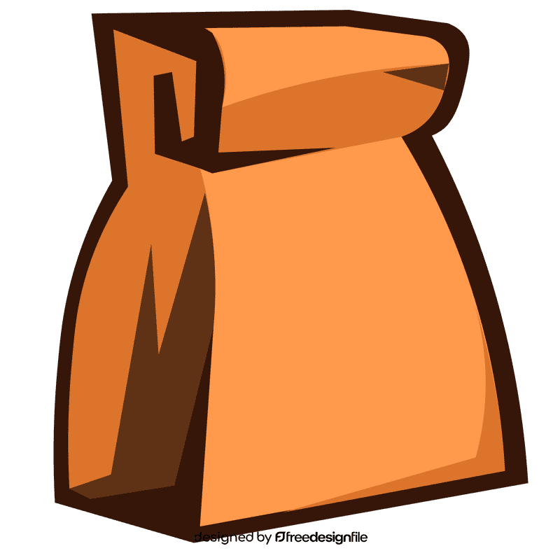 Paper bag rolled clipart