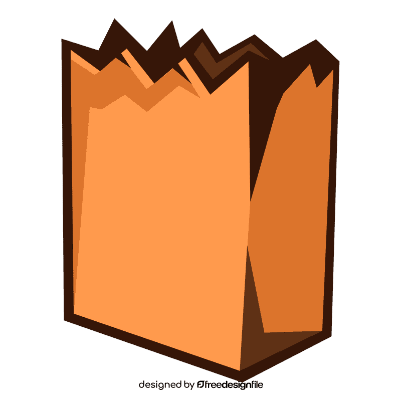 Paper bag zig zag clipart