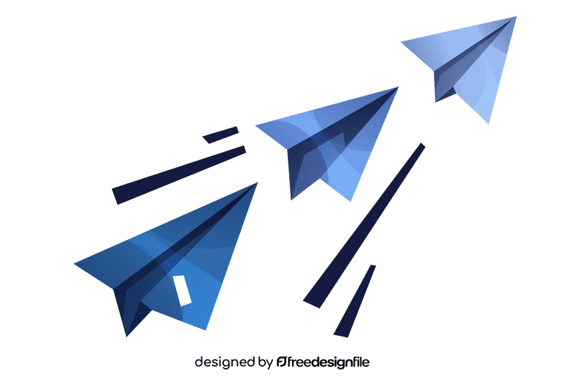 Paper plane trio clipart