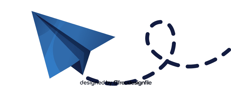 Paper plane way clipart