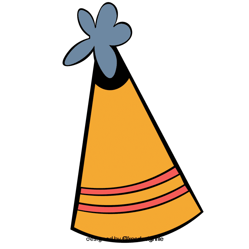 Party hat blue top clipart