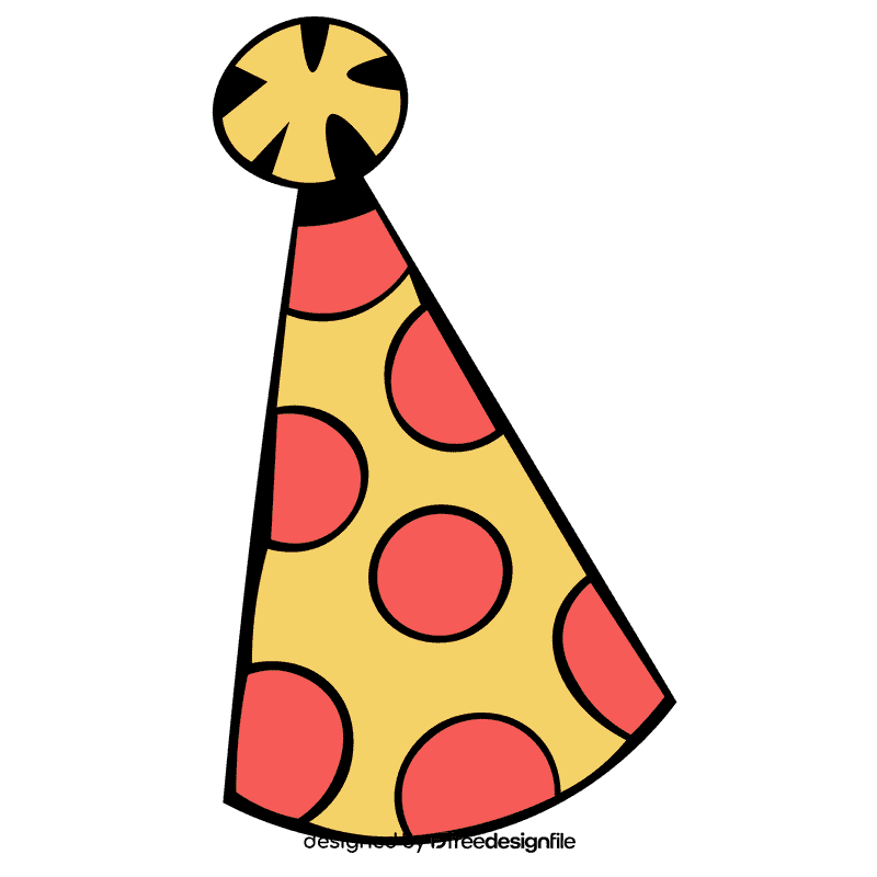 Party hat red dot clipart