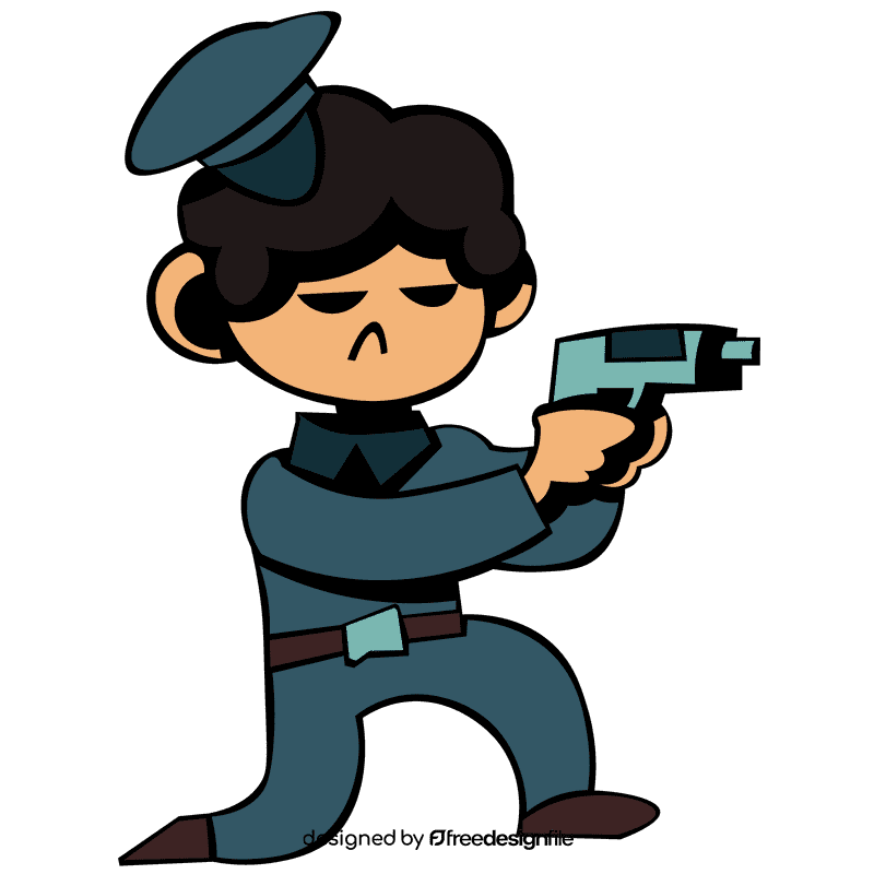 Police gun clipart