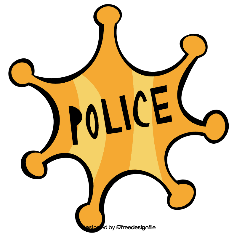 Police car badge clipart