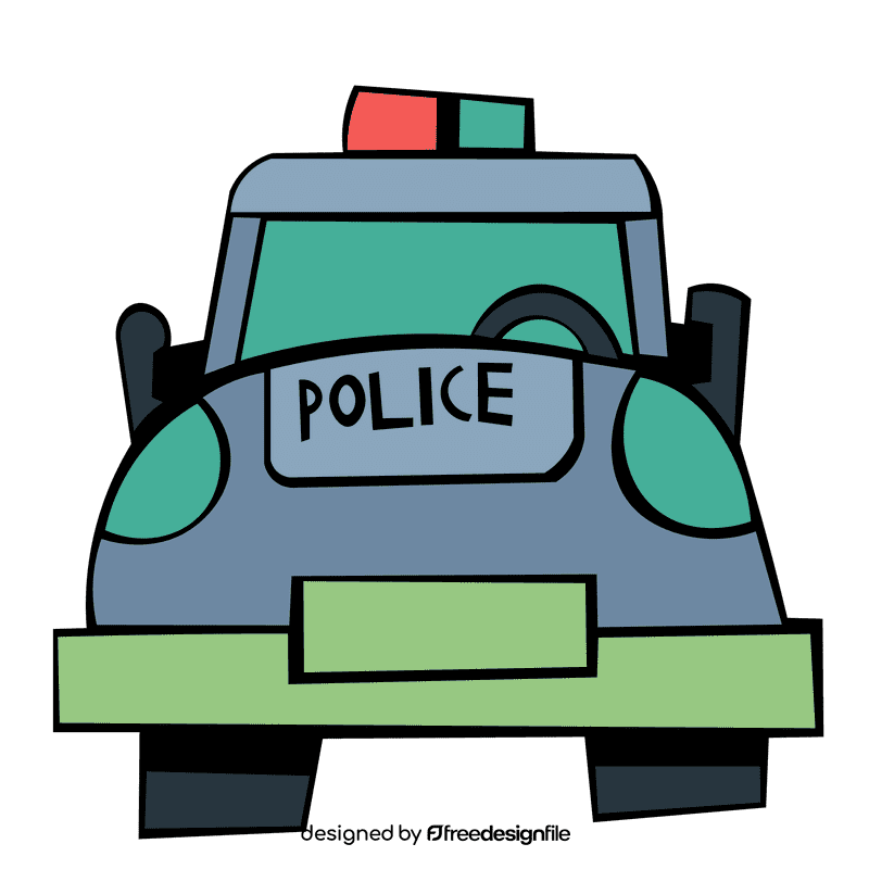 Police car front clipart
