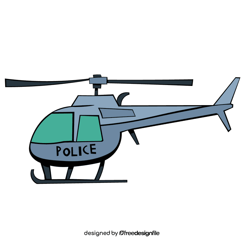 Police car helicopter clipart