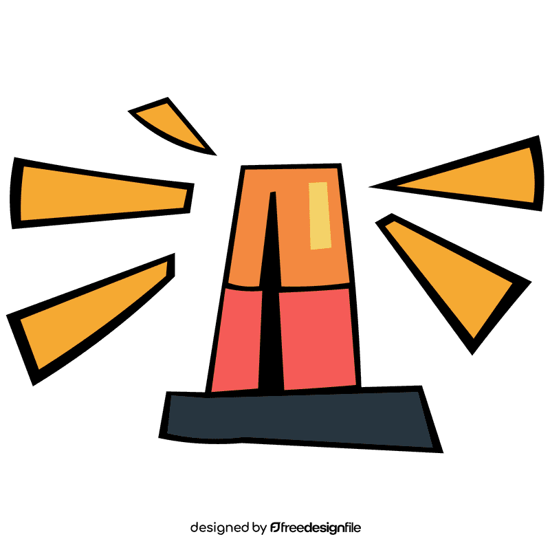 Police car lights clipart