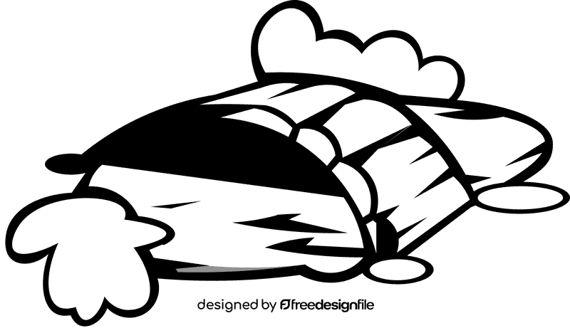 Pond bridge black and white clipart