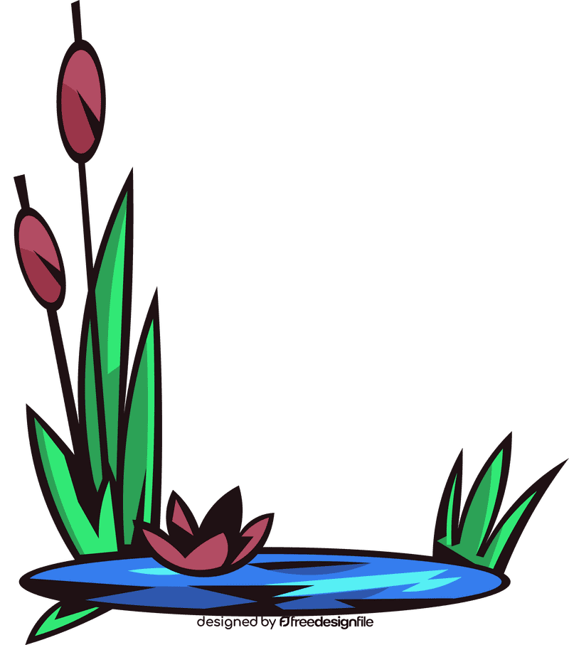 Pond reed clipart