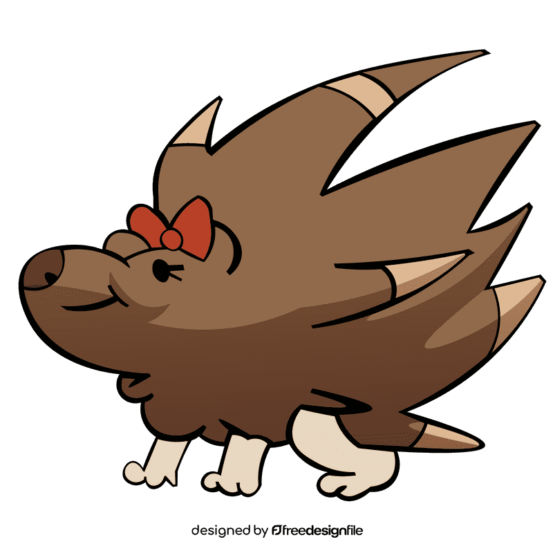 Porcupine bow clipart