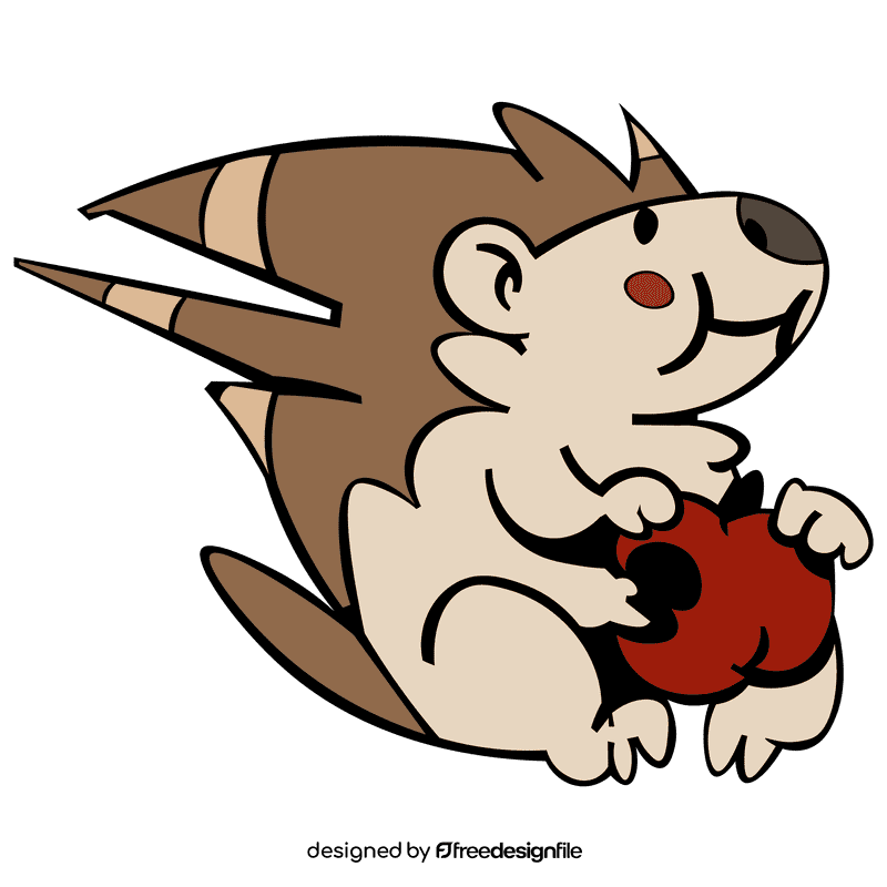 Porcupine eating clipart