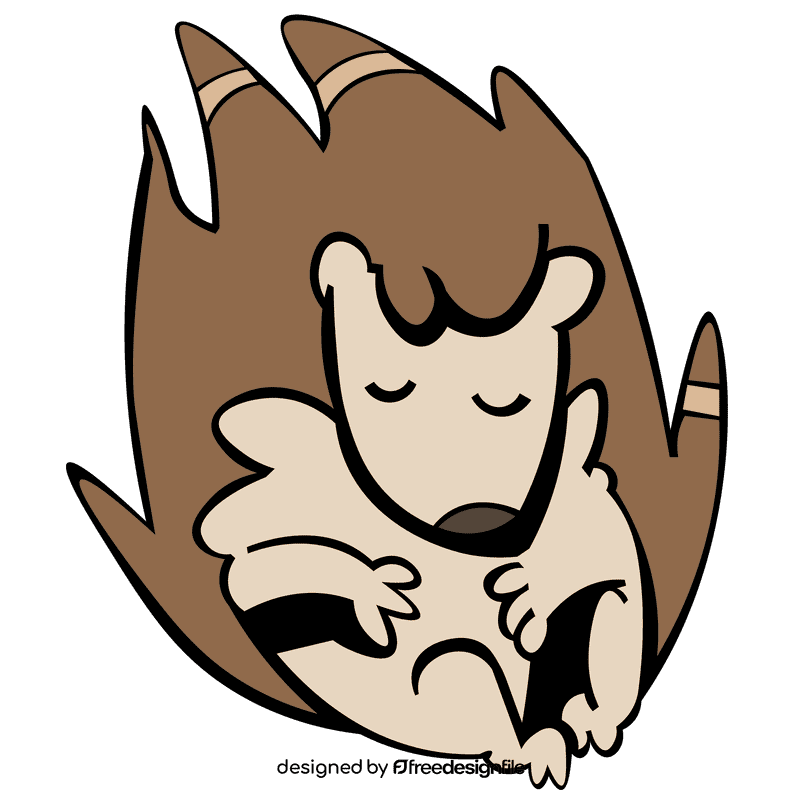 Porcupine sleep clipart