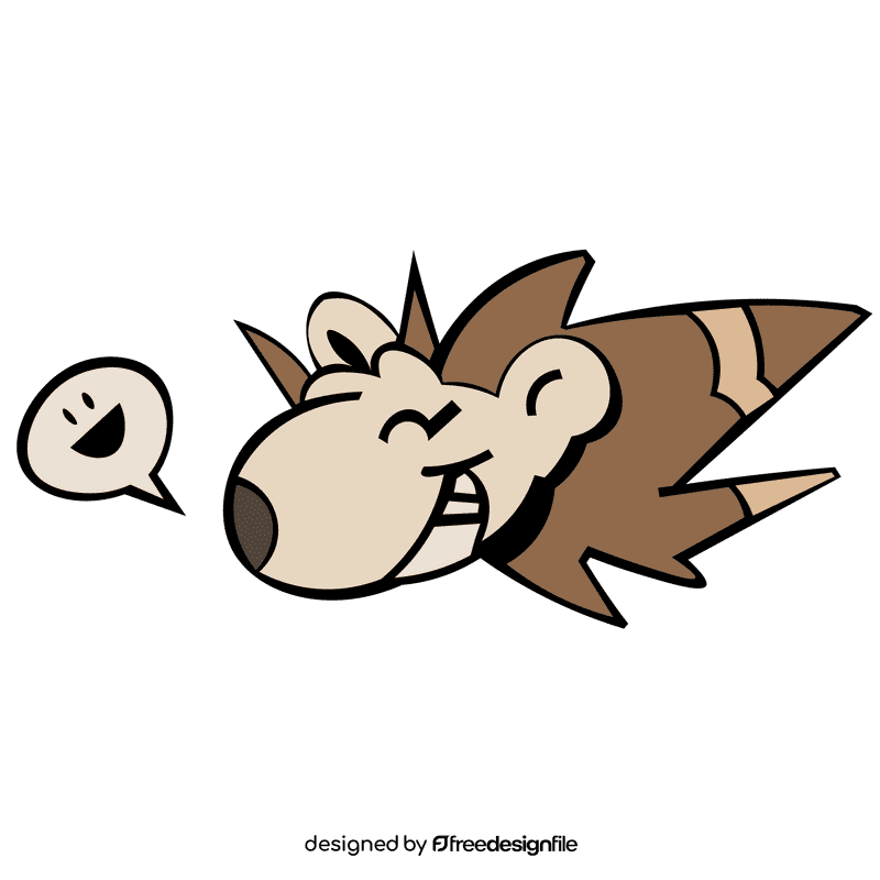 Porcupine smile clipart