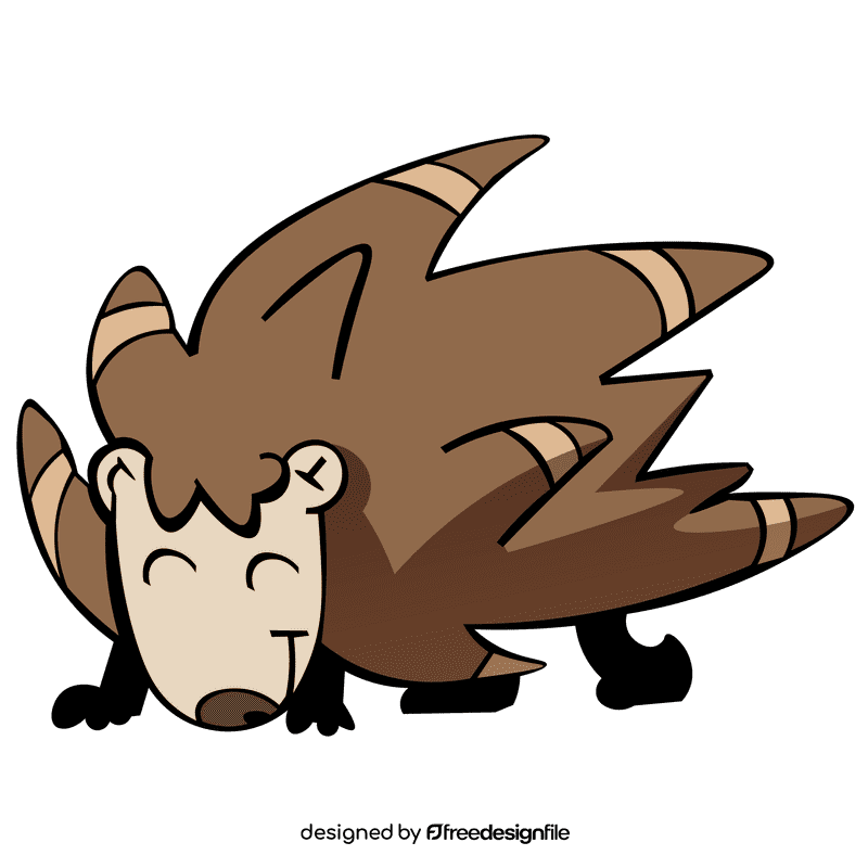 Porcupine smile clipart