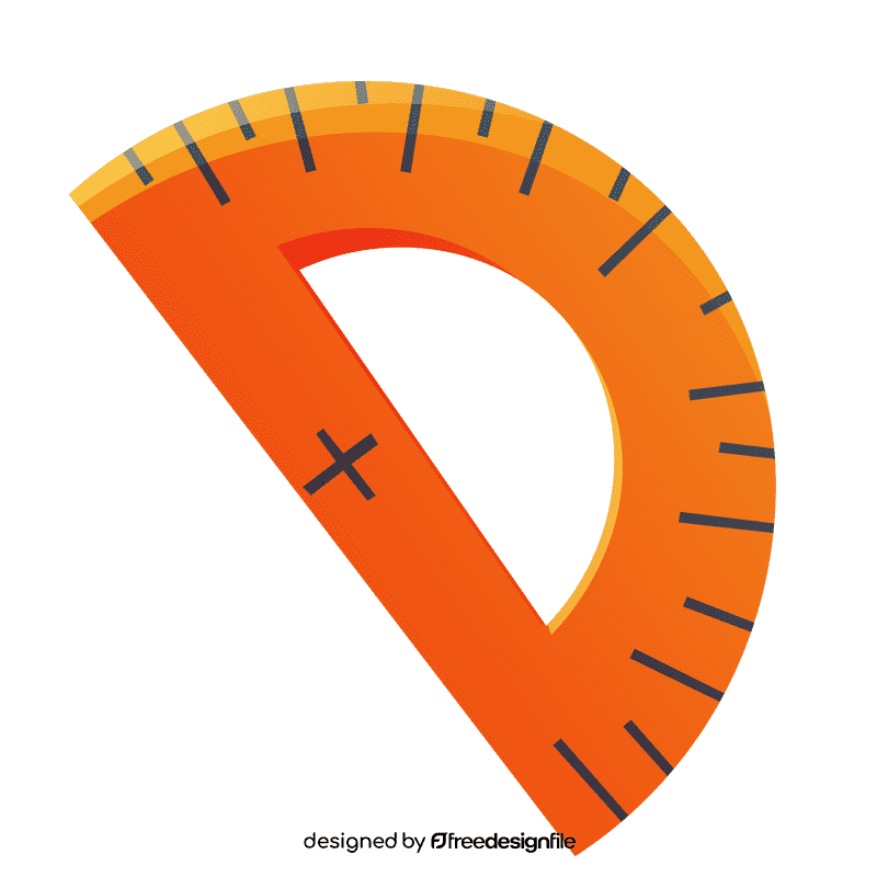 Protractor semi circle clipart