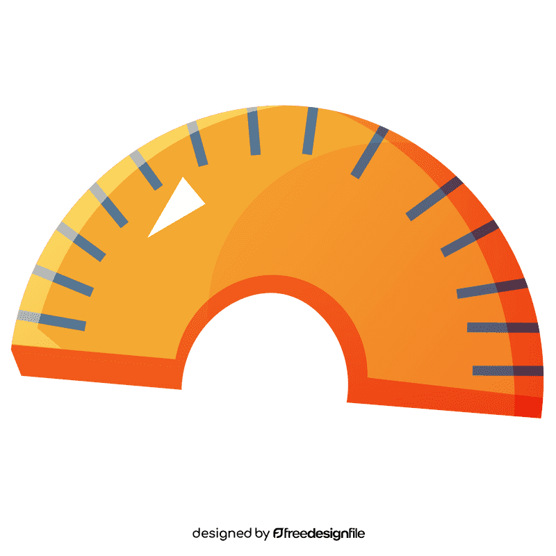 Protractor semi circle clipart