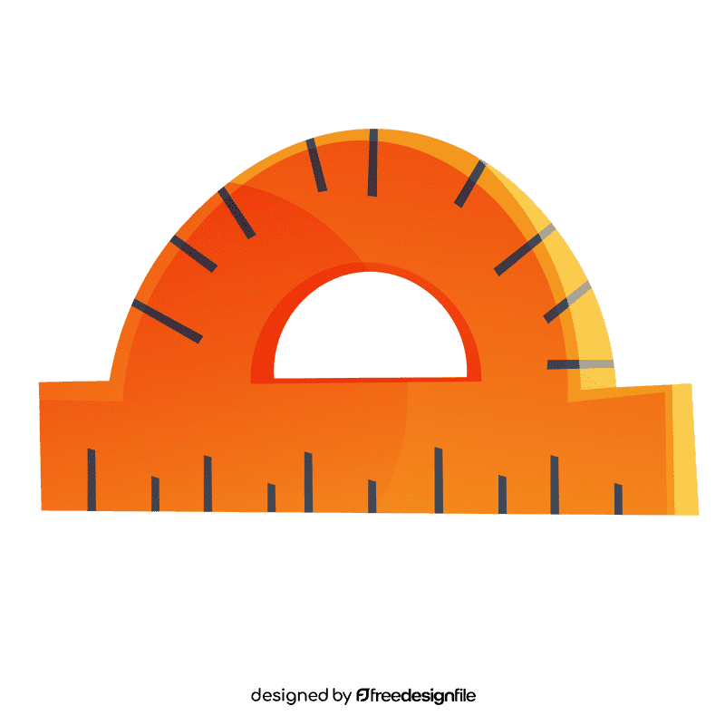 Protractor serif clipart