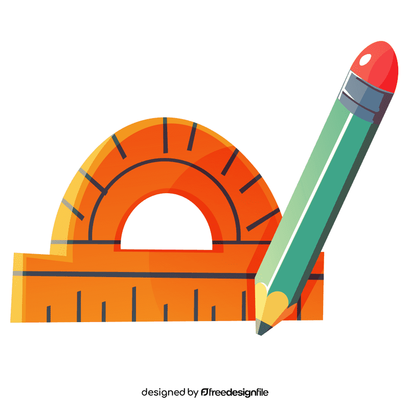 Protractor set clipart
