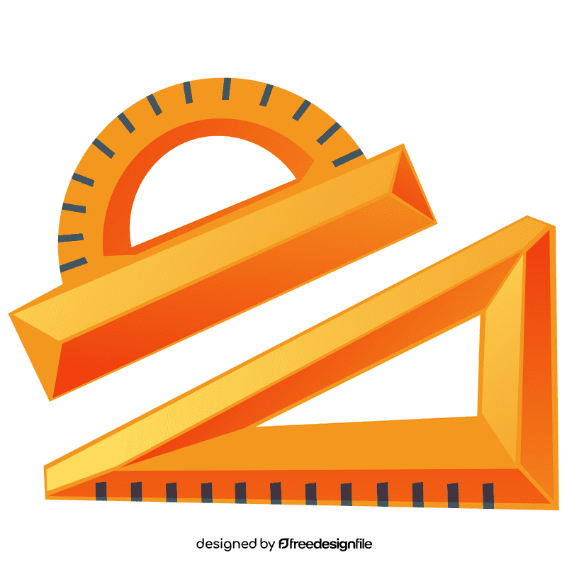 Protractor set clipart