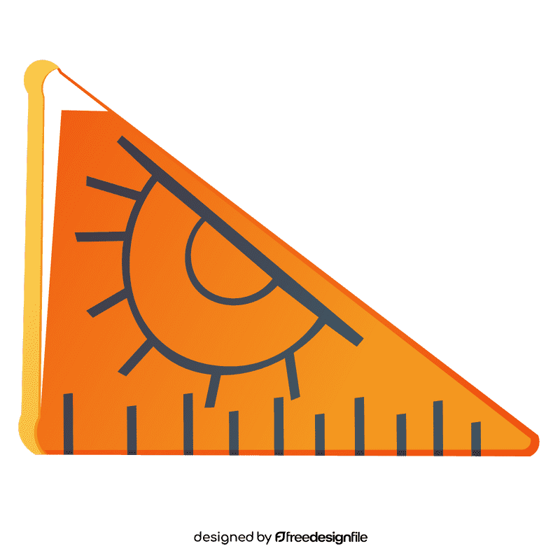 Protractor triangle clipart
