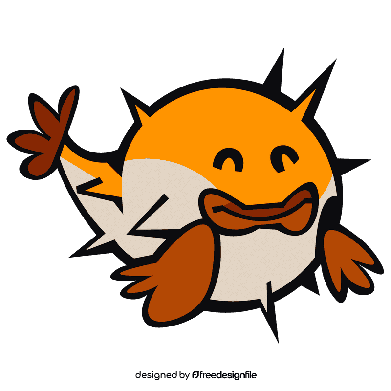 Pufferfish happy clipart
