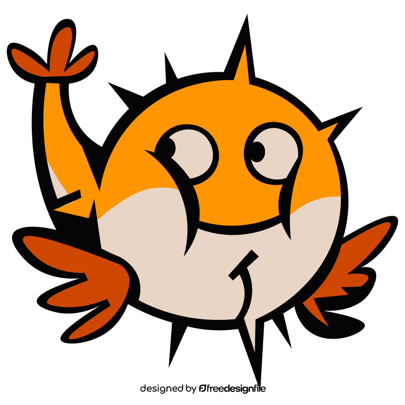Pufferfish smile clipart