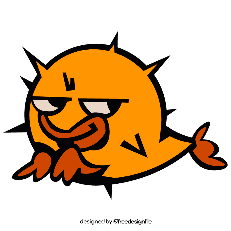 Pufferfish sneaky clipart