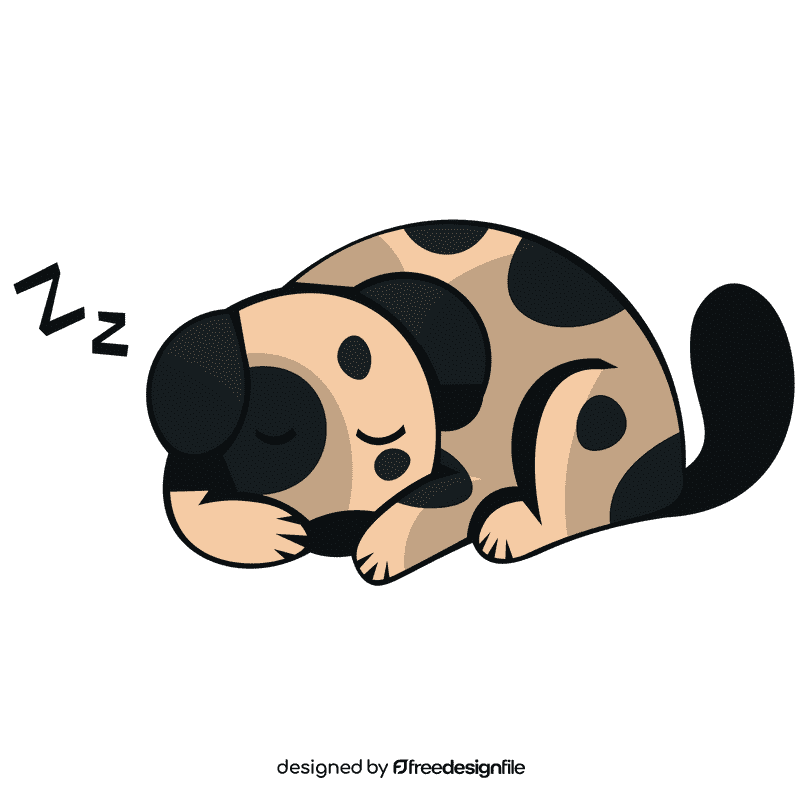 Puppy sleeping clipart