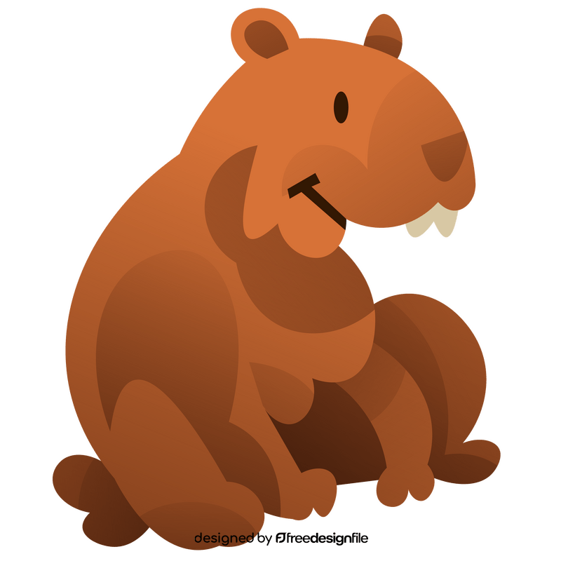 Capybara animal clipart