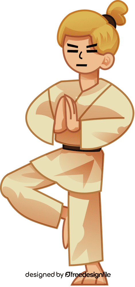 Martial arts calmness clipart