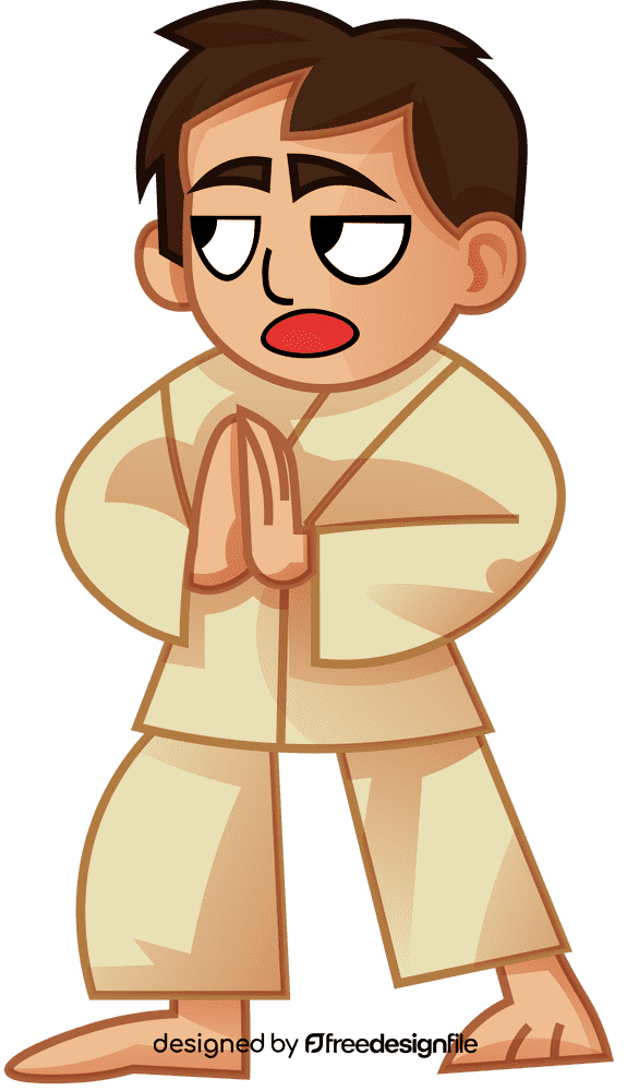 Martial arts reverance clipart