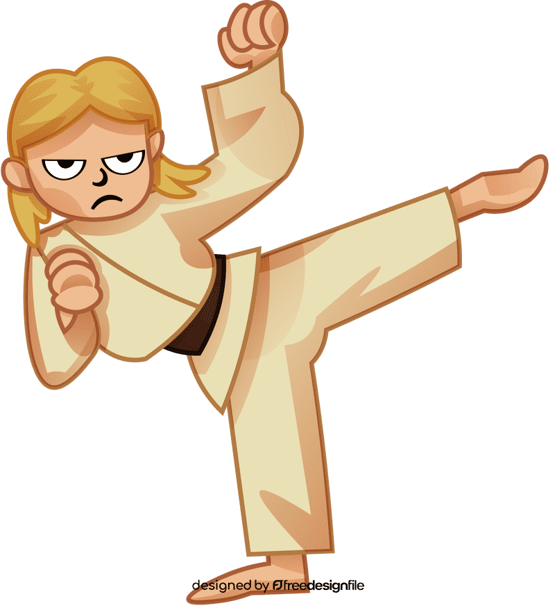 Martial arts strike clipart