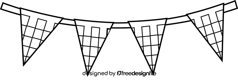 Monster truck flags black and white clipart