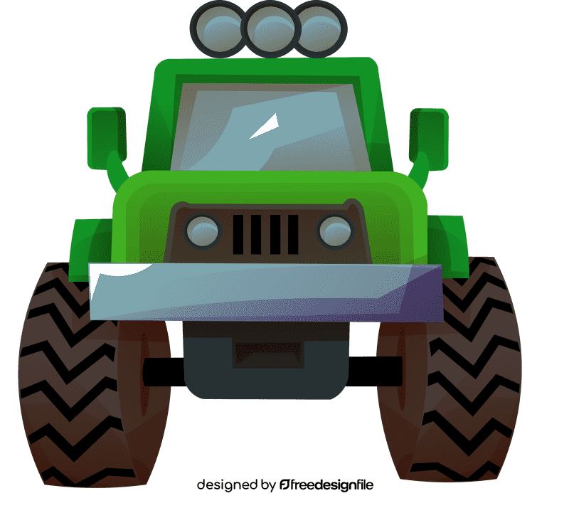 Monster truck front clipart