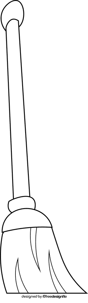 Mop modern black and white clipart