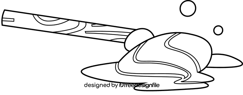 Mop standart black and white clipart