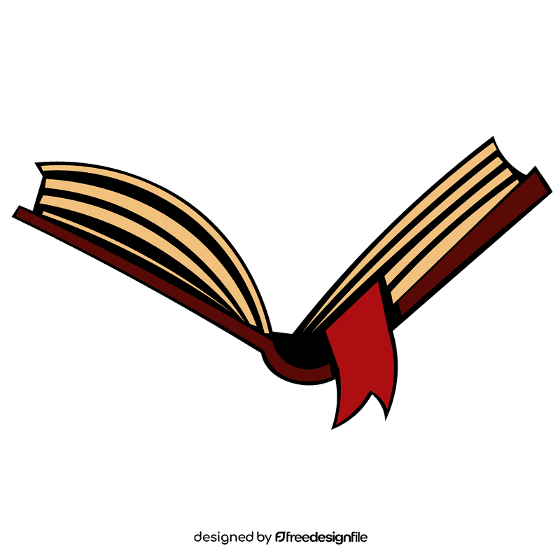 Open book bookmark clipart