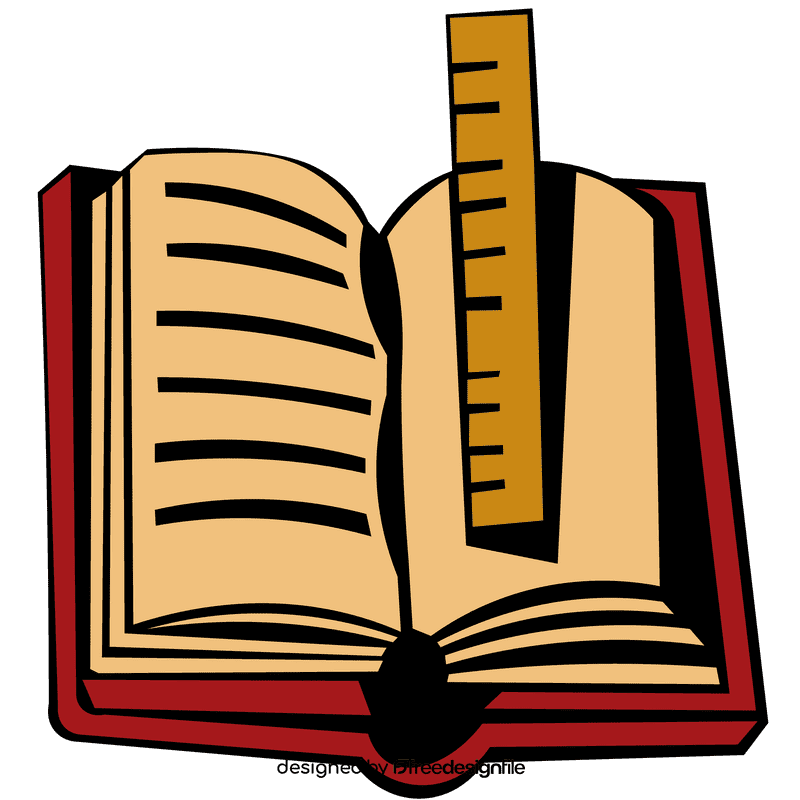 Open book ruler clipart