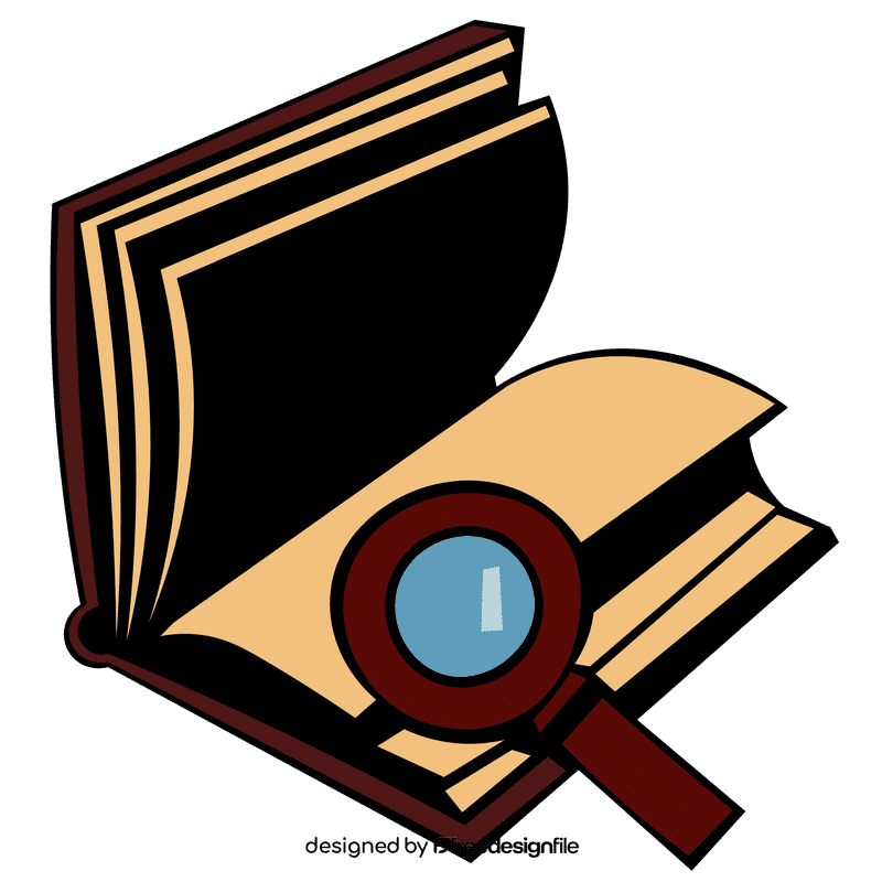 Open book search clipart