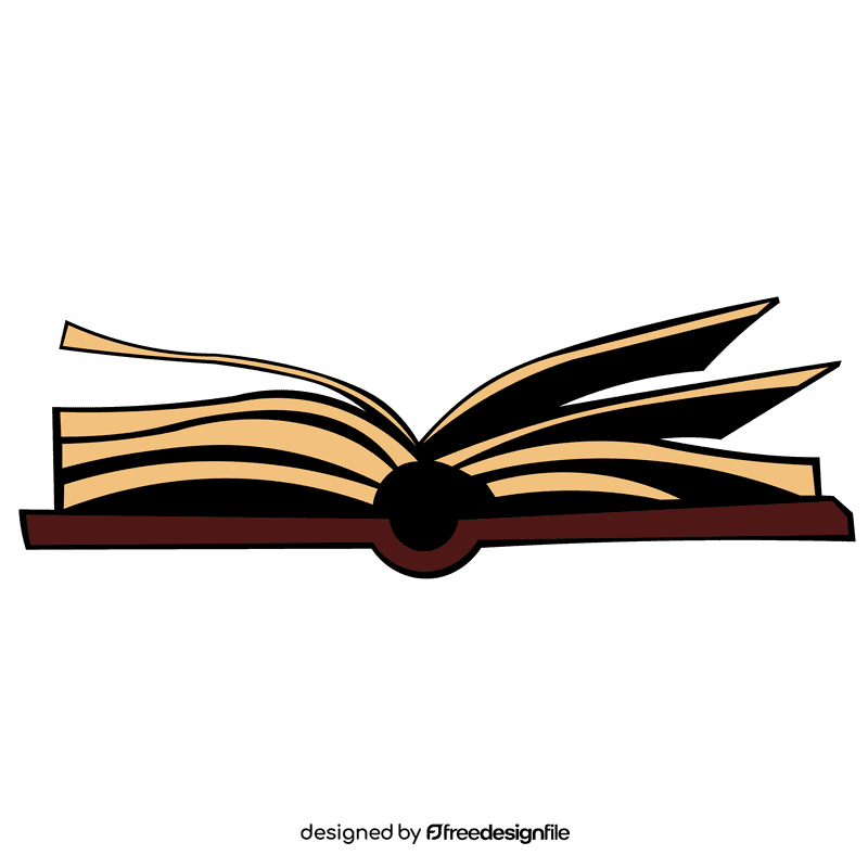 Open book side clipart