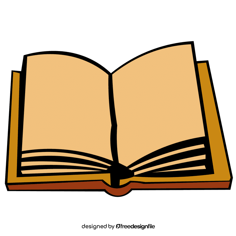 Open book yellow clipart