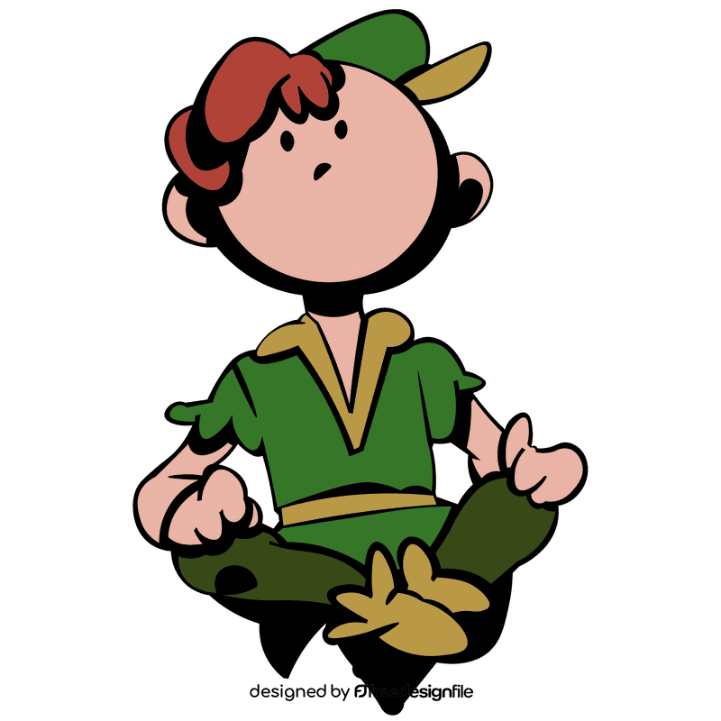 Peter pan confused clipart