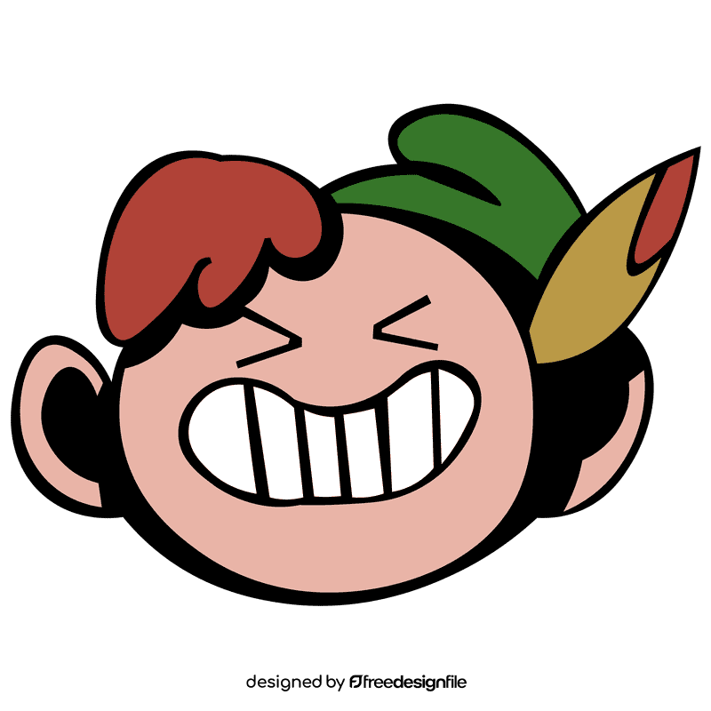 Peter pan face clipart
