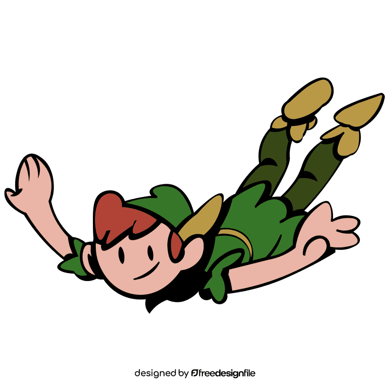 Peter pan flying clipart